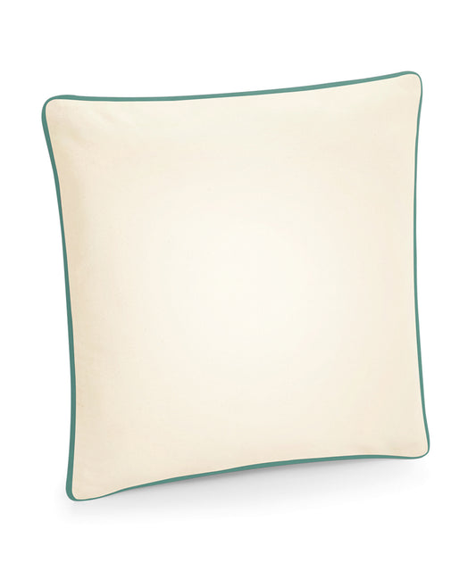 Fairtrade cotton piped cushion cover